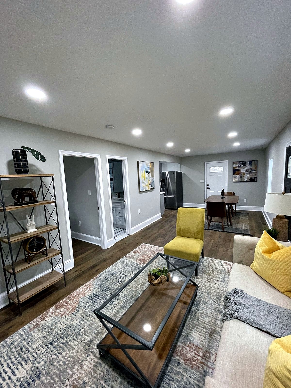 Open living and dining