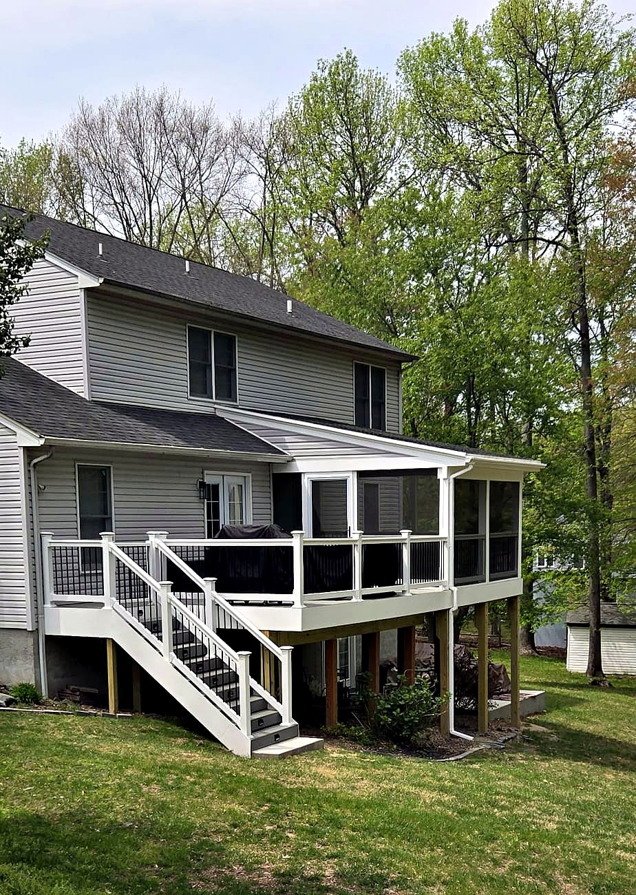 Deck and screened porch